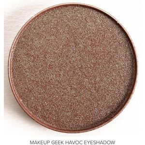 Makeup Geek Havoc Eyeshadow warm-toned brown green teal duochrome discontinued